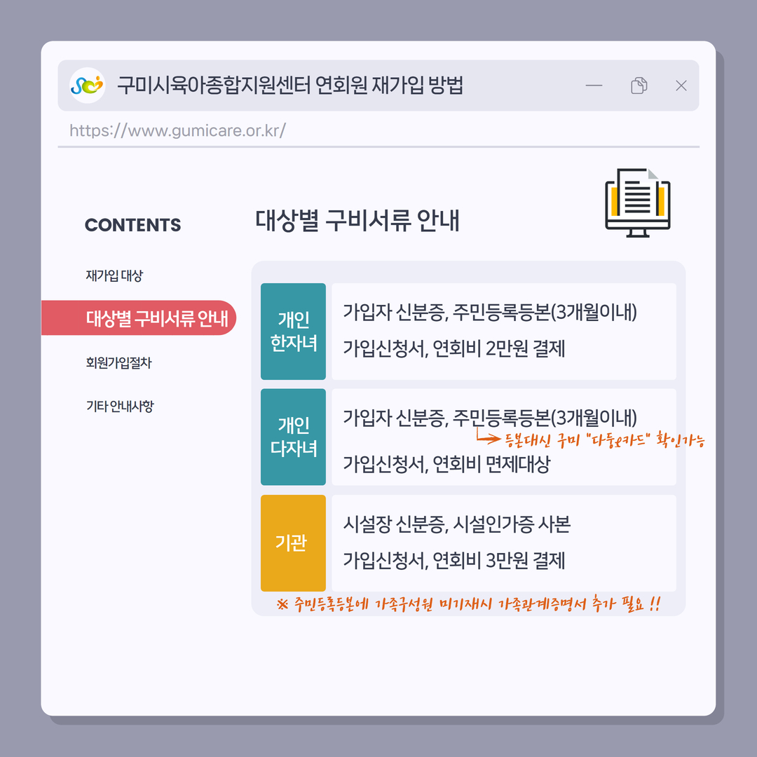 연회원 재가입 안내 첨부 이미지